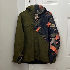 Olive Men's Bonfire Snowboarding Jacket